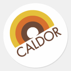 Adesivo Redondo Logotipo da Loja do Departamento de Caldor Retroat