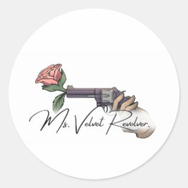 Adesivo Redondo Logotipo da Marca da Revolução Velvet 2025