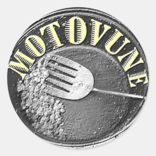 Adesivo Redondo Logotipo da mistura de MOTOVUNE