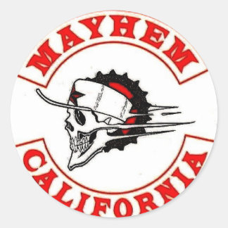 Adesivo Redondo Logotipo da Moto Mayhem