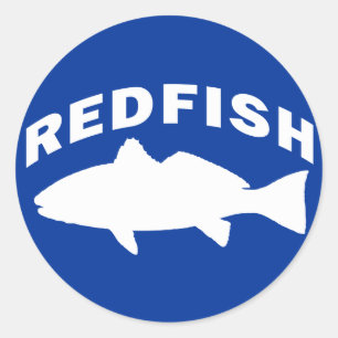 Adesivo Redondo Logotipo da pesca dos salmonetess