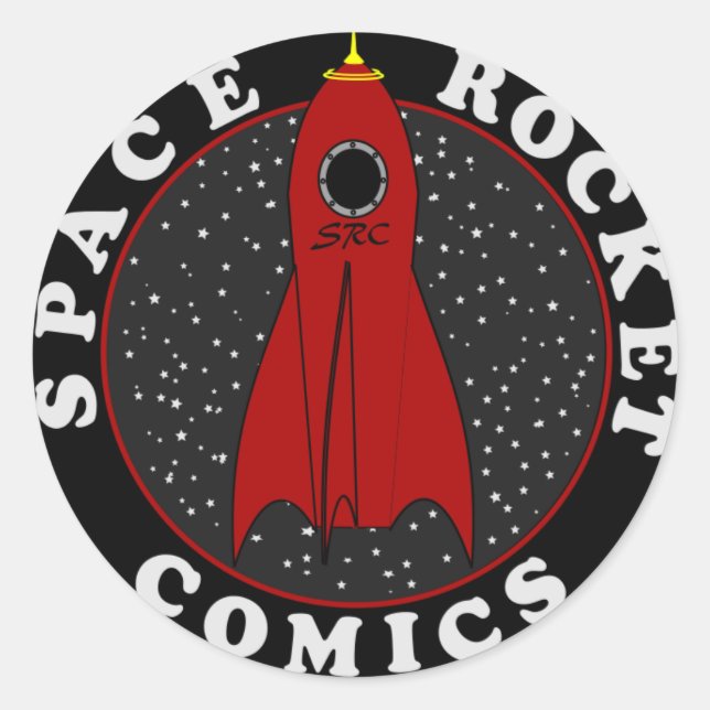 Adesivo Redondo logotipo da revista em quadrinhos (Frente)