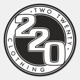 Adesivo Redondo Logotipo da roupa 220