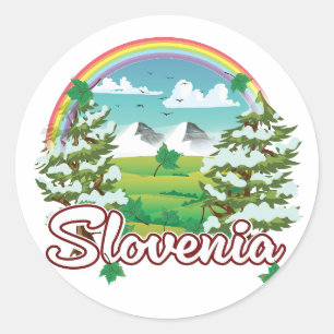 Adesivo Redondo logotipo da Slovenia Travel