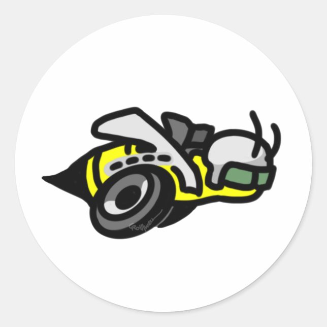 Adesivo Redondo Logotipo da Superabelha Dodge (Frente)