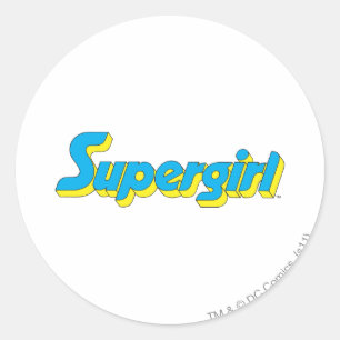 Adesivo Redondo Logotipo da Supergirl