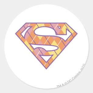 Adesivo Redondo Logotipo da Supergirl Argyle