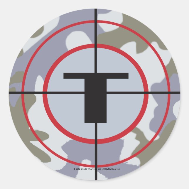 Adesivo Redondo Logotipo da tribo Techno (Frente)