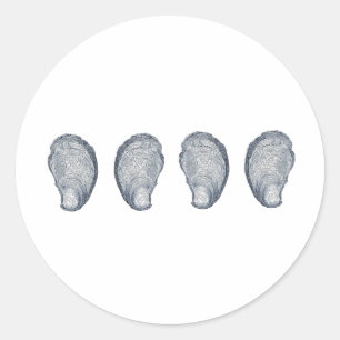 Adesivo Redondo Logotipo das ostras