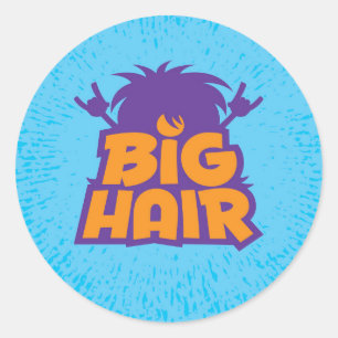 Adesivo Redondo Logotipo de Banda de Cabelo Grande