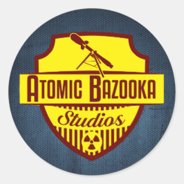 Adesivo Redondo Logotipo de Bazoka Atômica