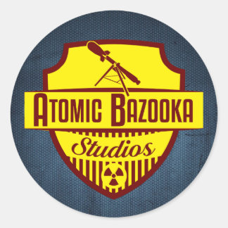 Adesivo Redondo Logotipo de Bazoka Atômica