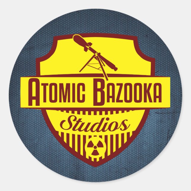 Adesivo Redondo Logotipo de Bazoka Atômica (Frente)
