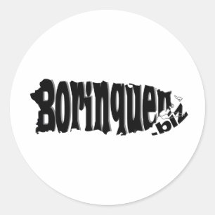 Adesivo Redondo logotipo de Borinquen.biz