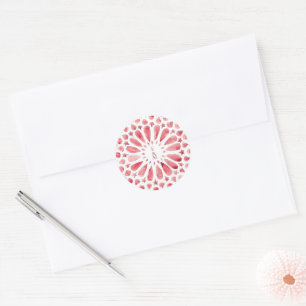 Adesivo Redondo Logotipo de Casamento com Azulejos Marroquinos Mag