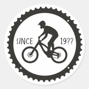 Adesivo Redondo Logotipo de Ciclista