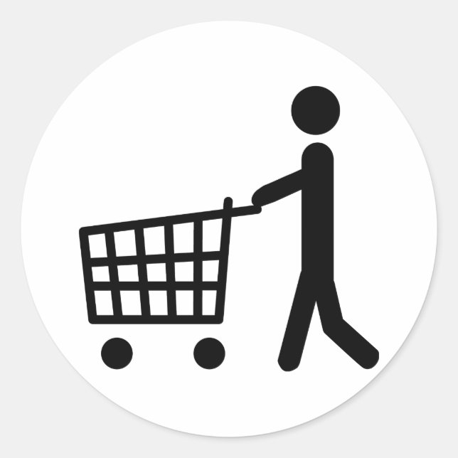 Adesivo Redondo logótipo de compro masculino (Frente)