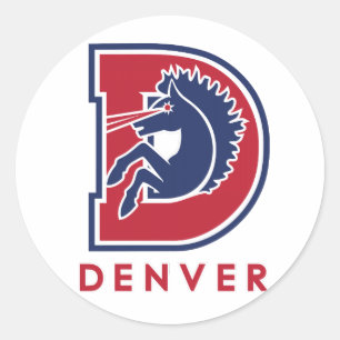 Adesivo Redondo Logotipo de D Denver