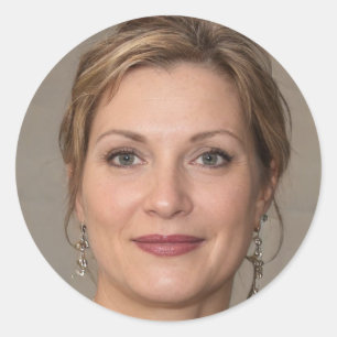 Adesivo Redondo Logotipo de Denbigh Patriots Trazemos o Aqueciment