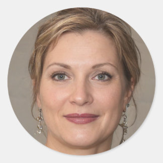 Adesivo Redondo Logotipo de Denbigh Patriots Trazemos o Aqueciment