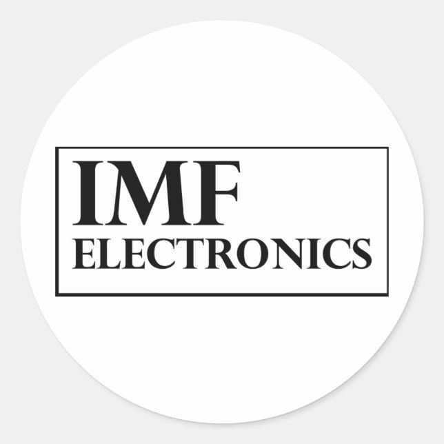 Adesivo Redondo logotipo de Eletrônicos do FMI (Frente)