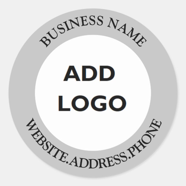 Adesivo Redondo Logotipo de empresa personalizado (Frente)