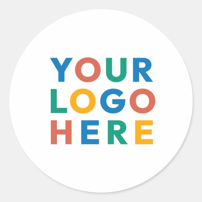 Adesivo Redondo Logotipo de empresa personalizado clássico da marc (Frente)