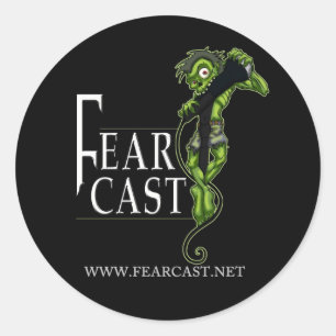 Adesivo Redondo Logotipo de FearCast Harvey