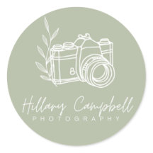 Logotipo de Fotografia Simples em Verde Salvia Pro