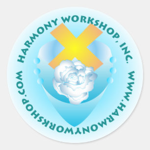 Adesivo Redondo Logotipo de HW