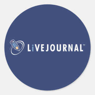 Adesivo Redondo Logotipo de LiveJournal horizontal