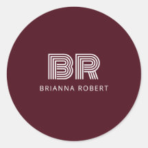 Logotipo de marca do Monograma Moderno Na moda Bur