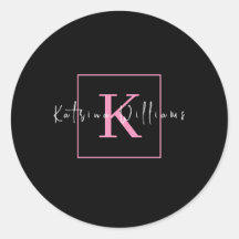 Logotipo de marca profissional Monograma preto-ros