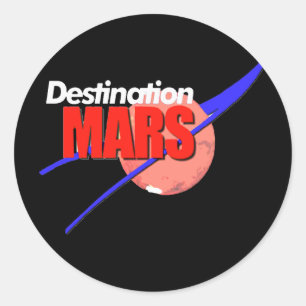 Adesivo Redondo Logotipo de Marte do destino da NASA