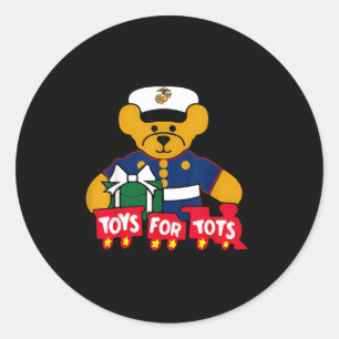 Adesivo Redondo Logotipo de Natal Toys For Tots