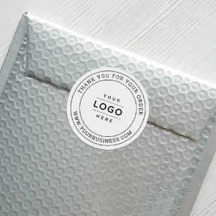 Adesivo Redondo Logotipo de Negócio Personalizado Agradecimento Br