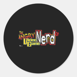 Adesivo Redondo Logotipo de Nerd para videogame irado Premium
