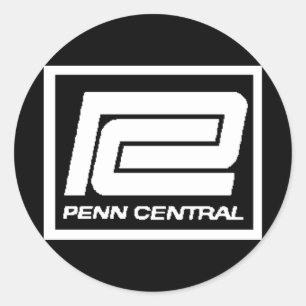 Adesivo Redondo Logotipo de Penn Central Estrada de ferro Empresa