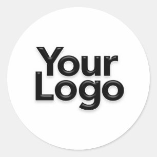 Adesivo Redondo Logotipo de Pequena Empresa de Marketing de Marca