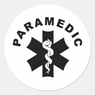 Adesivo Redondo Logotipo de resgate EMS paramédico