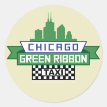 Logotipo de Taxi da Faixa Verde de Chicago - Arte 