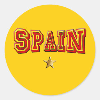 Adesivo Redondo Logotipo de uma estrela da espanha