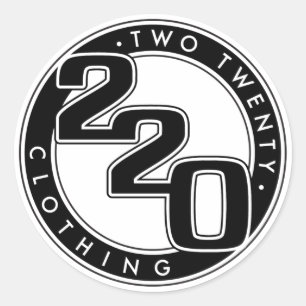 Adesivo Redondo Logotipo de vestuário 220