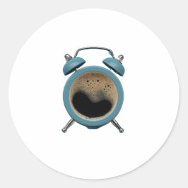 Adesivo Redondo Logotipo do alarme de café