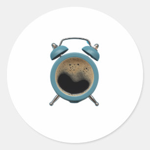 Adesivo Redondo Logotipo do alarme de café