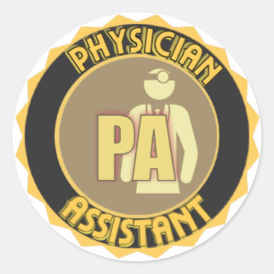 ADESIVO REDONDO LOGOTIPO DO ASSISTENTE MÉDICO PA