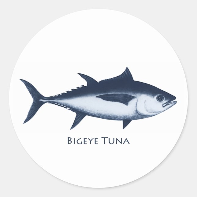 Adesivo Redondo Logotipo do atum Bigeye (Frente)