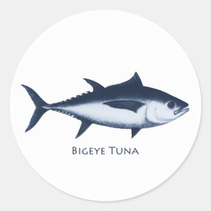 Adesivo Redondo Logotipo do atum de Bigeye
