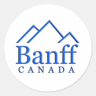Adesivo Redondo Logotipo do Banff National Park