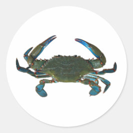 Adesivo Redondo Logotipo do caranguejo azul-atlântico